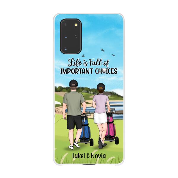 Personalized Phone Case, Golf Pushing Cart Partners - Couple And Friends, Gift For Golf Lovers