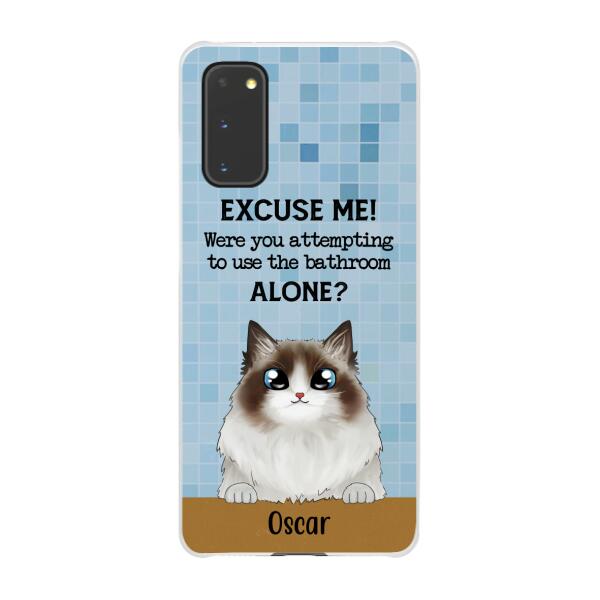 Personalized Phone Case, Were You Attempting To Use The Bathroom Custom Gift For Cat Dog Lovers