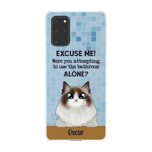 Personalized Phone Case, Were You Attempting To Use The Bathroom Custom Gift For Cat Dog Lovers