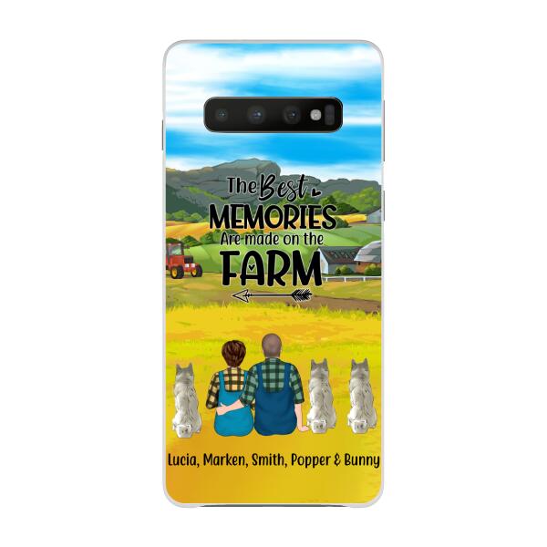 Personalized Phone Case, Couple With 3 Dogs - Life Is Better On The Farm, Gift For Farmers