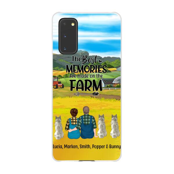 Personalized Phone Case, Couple With 3 Dogs - Life Is Better On The Farm, Gift For Farmers