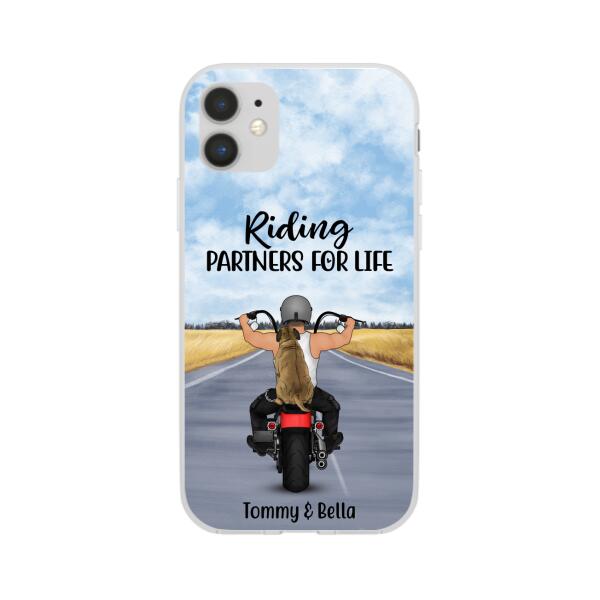 Riding Partner for Life - Personalized Gifts Custom Dog Phone Case for Dog Dad, Dog Lovers