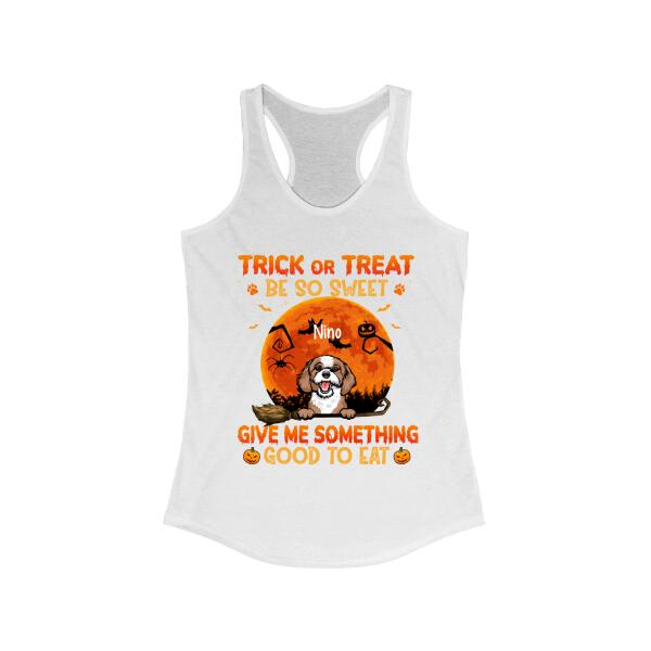 Personalized Shirt, Up To 6 Pets, Trick or Treat Be So Sweet Give Us Something Good To Eat, Gift For Halloween, Dog Lovers, Cat Lovers