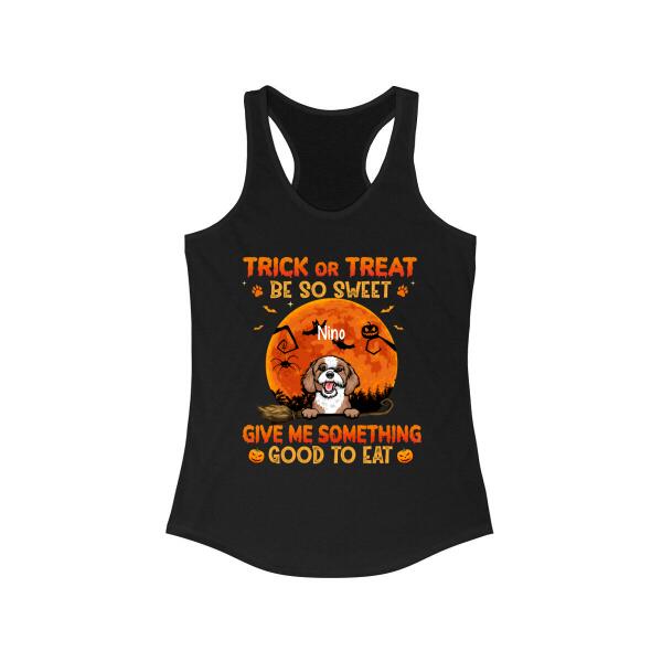 Personalized Shirt, Up To 6 Pets, Trick or Treat Be So Sweet Give Us Something Good To Eat, Gift For Halloween, Dog Lovers, Cat Lovers