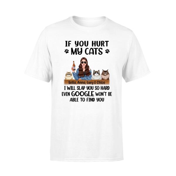 Personalized Shirt, If You Hurt My Cat, I Will Slap You So Hard, Gifts For Cat Lovers