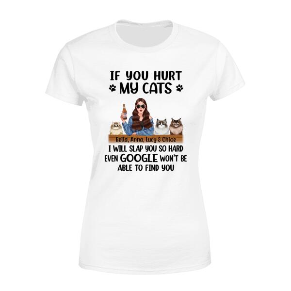 Personalized Shirt, If You Hurt My Cat, I Will Slap You So Hard, Gifts For Cat Lovers