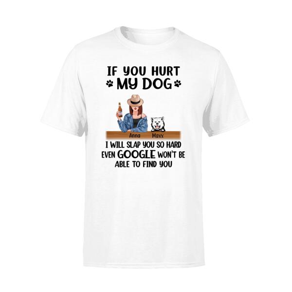 Personalized Shirt, If You Hurt My Dog I Will Slap You So Hard, Gifts For Dog Lovers