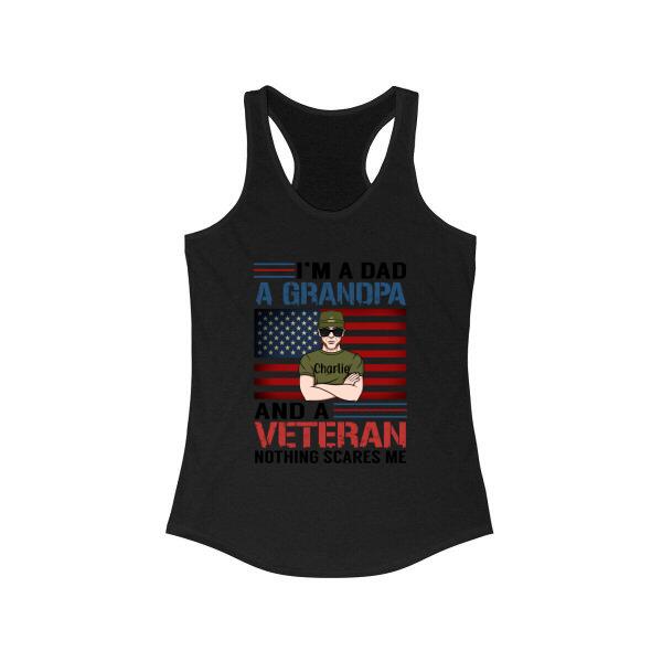 I'm a Dad, a Grandpa, and a Veteran - Personalized Gifts Custom Army Veteran Shirt for Grandpa, Army Veteran
