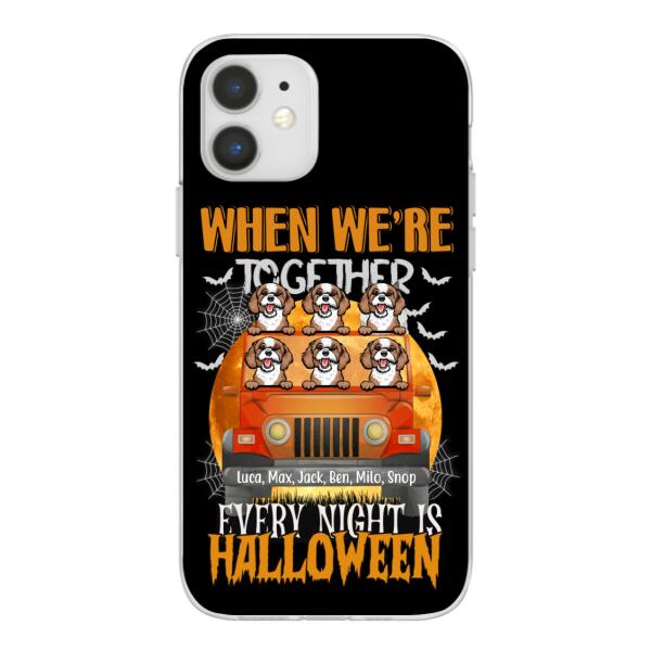 Personalized Phone Case, Up To 6 Pets, Every Night Is Halloween, Gift For Halloween, Gift For Dog Lovers And Cat Lovers