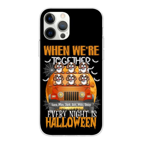 Personalized Phone Case, Up To 6 Pets, Every Night Is Halloween, Gift For Halloween, Gift For Dog Lovers And Cat Lovers