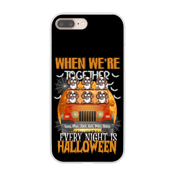 Personalized Phone Case, Up To 6 Pets, Every Night Is Halloween, Gift For Halloween, Gift For Dog Lovers And Cat Lovers