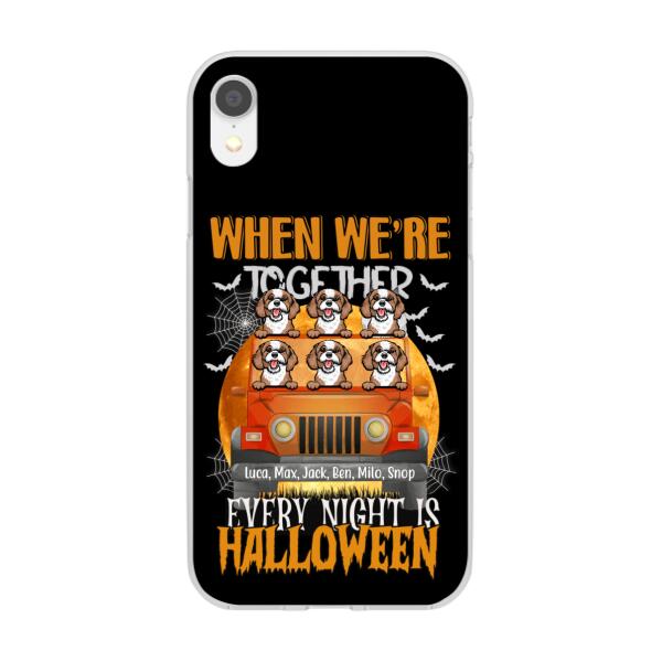 Personalized Phone Case, Up To 6 Pets, Every Night Is Halloween, Gift For Halloween, Gift For Dog Lovers And Cat Lovers