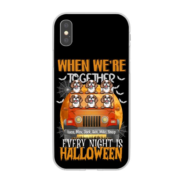 Personalized Phone Case, Up To 6 Pets, Every Night Is Halloween, Gift For Halloween, Gift For Dog Lovers And Cat Lovers