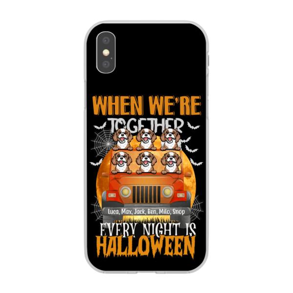 Personalized Phone Case, Up To 6 Pets, Every Night Is Halloween, Gift For Halloween, Gift For Dog Lovers And Cat Lovers