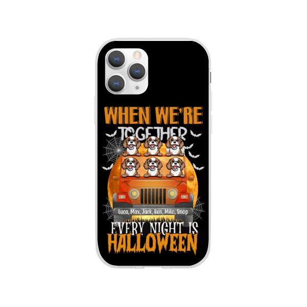 Personalized Phone Case, Up To 6 Pets, Every Night Is Halloween, Gift For Halloween, Gift For Dog Lovers And Cat Lovers