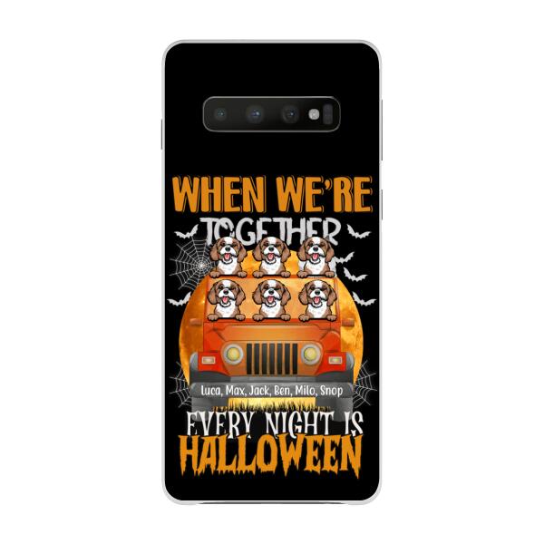 Personalized Phone Case, Up To 6 Pets, Every Night Is Halloween, Gift For Halloween, Gift For Dog Lovers And Cat Lovers