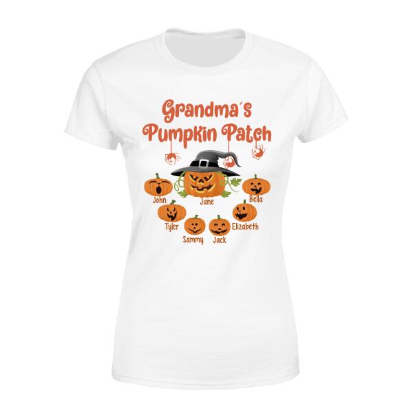 Mommy's Little Pumpkin - Halloween Personalized Gifts Custom Shirt for Grandma and Mom