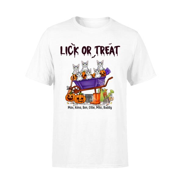 Personalized Shirt, Up To 6 Cats, Halloween Is Better With Cats, Halloween Gift for Cat Lovers