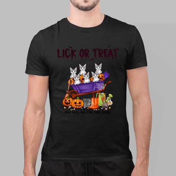 Personalized Shirt, Up To 6 Cats, Halloween Is Better With Cats, Halloween Gift for Cat Lovers