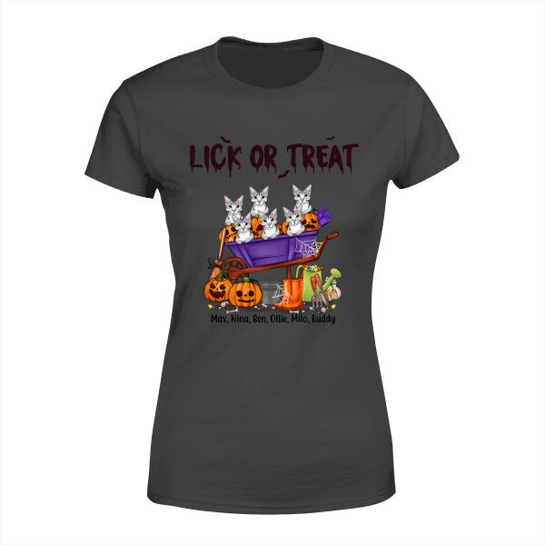 Personalized Shirt, Up To 6 Cats, Halloween Is Better With Cats, Halloween Gift for Cat Lovers