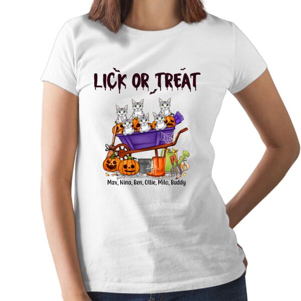 Personalized Shirt, Up To 6 Cats, Halloween Is Better With Cats, Halloween Gift for Cat Lovers