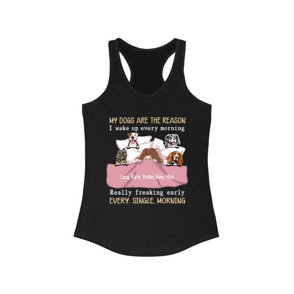 Personalized Shirt, Sleeping Girl With Dogs, Gift For Dog Lovers