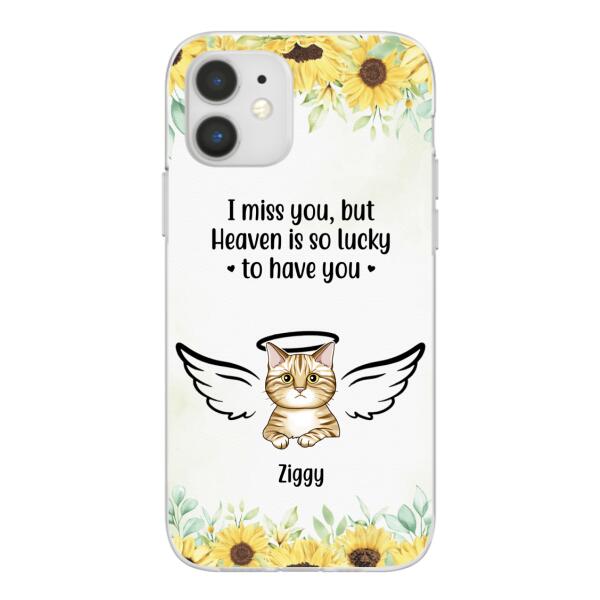 I Miss You - Personalized Gifts Custom Memorial Phone Case for Cat Mom, Memorial Gifts