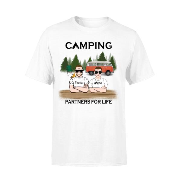 Personalized Shirt, Camping Partners For Life, Camping Vans, Gifts For Camping Couple