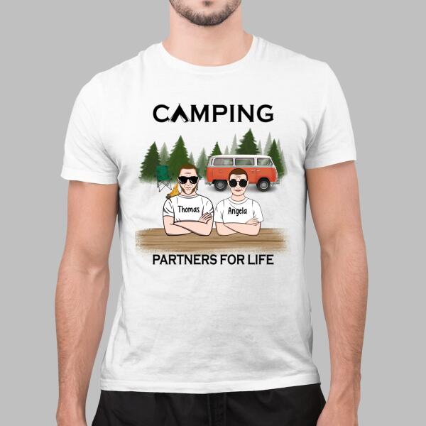 Personalized Shirt, Camping Partners For Life, Camping Vans, Gifts For Camping Couple