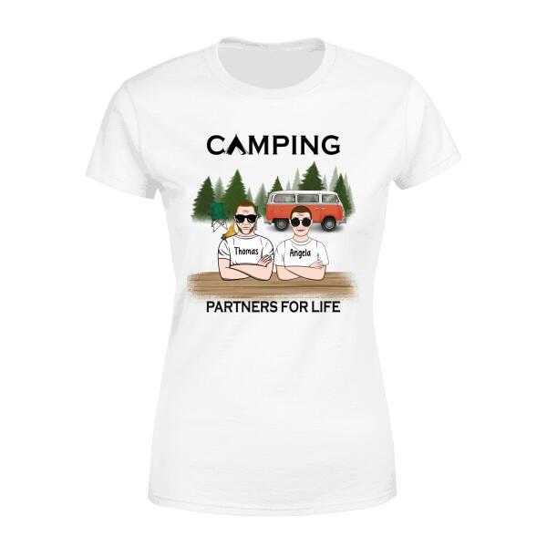 Personalized Shirt, Camping Partners For Life, Camping Vans, Gifts For Camping Couple