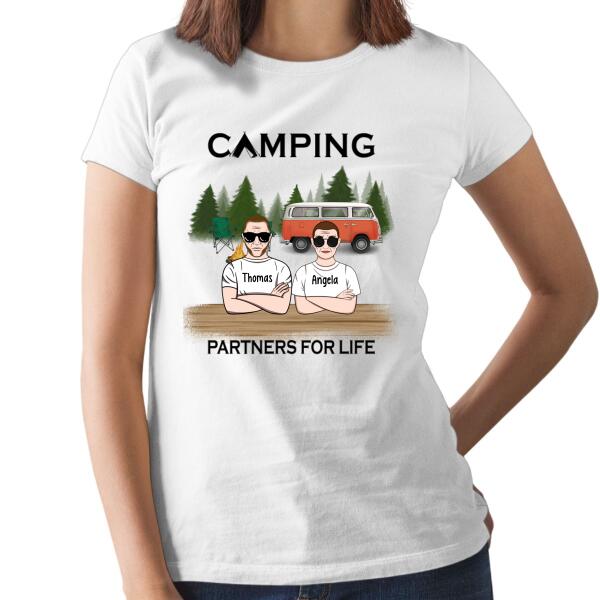 Personalized Shirt, Camping Partners For Life, Camping Vans, Gifts For Camping Couple