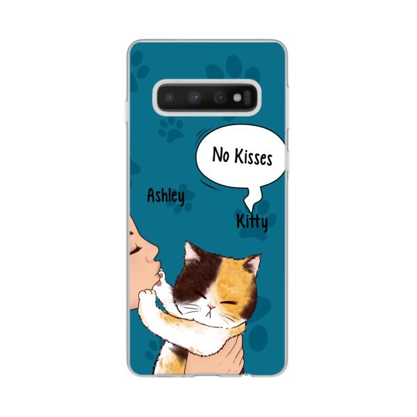 Personalized Phone Case, Cat No Kisses, Gift For Cat Lovers