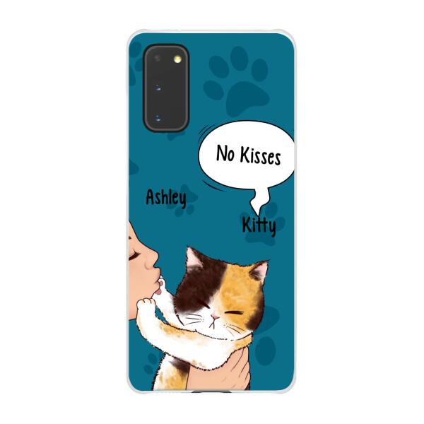 Personalized Phone Case, Cat No Kisses, Gift For Cat Lovers