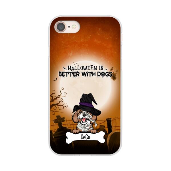 Personalized Phone Case, Beware of the Dogs Halloween Gifts For Dog Lovers