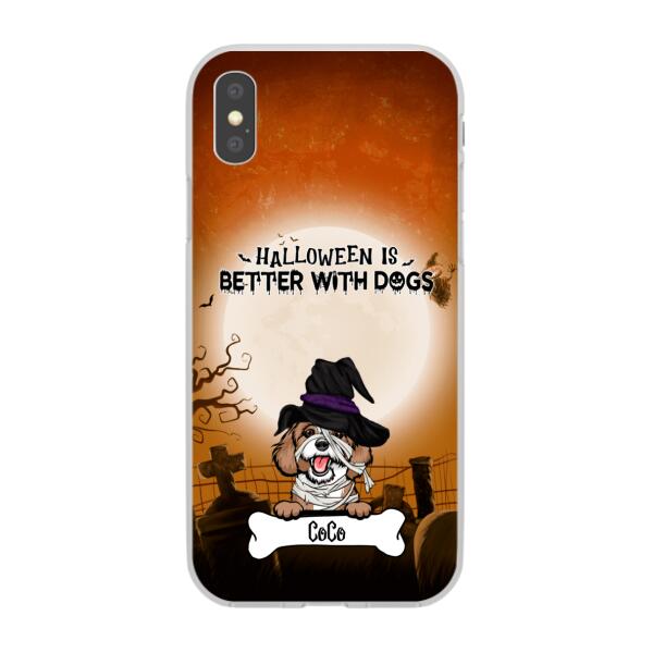 Personalized Phone Case, Beware of the Dogs Halloween Gifts For Dog Lovers