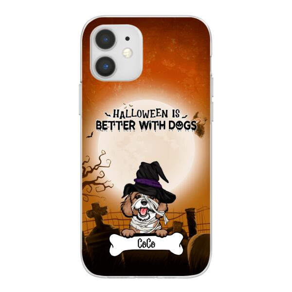 Personalized Phone Case, Beware of the Dogs Halloween Gifts For Dog Lovers