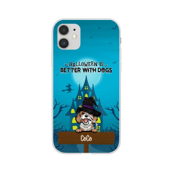 Personalized Phone Case, Halloween Is Better With Dogs, Gift for Dog Lovers