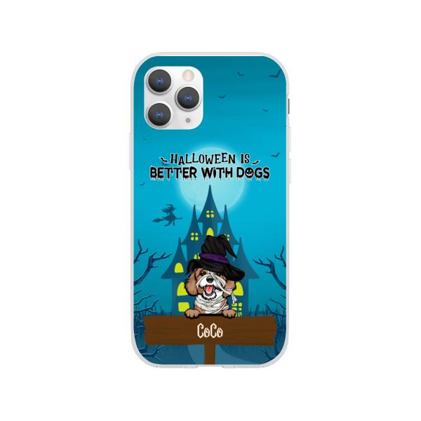 Personalized Phone Case, Halloween Is Better With Dogs, Gift for Dog Lovers