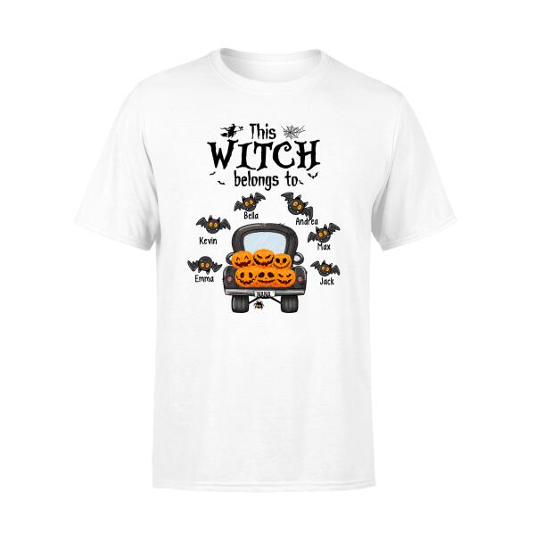 This Witch Belongs to - Halloween Personalized Gifts Custom Family Shirt for Grandparents, Family Gifts