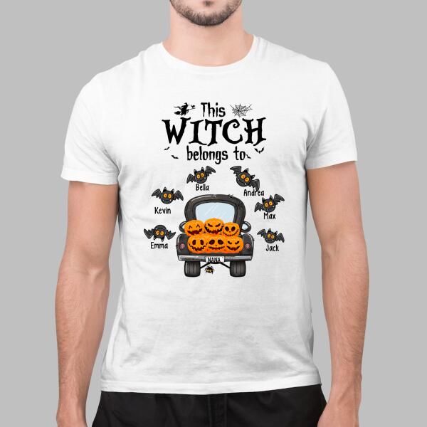 This Witch Belongs to - Halloween Personalized Gifts Custom Family Shirt for Grandparents, Family Gifts