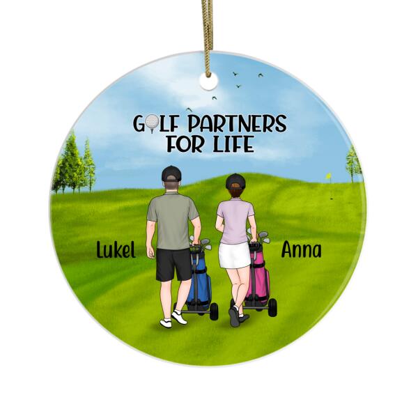 Personalized Ornament, Golf Pushing Cart Partners, Gift for Christmas