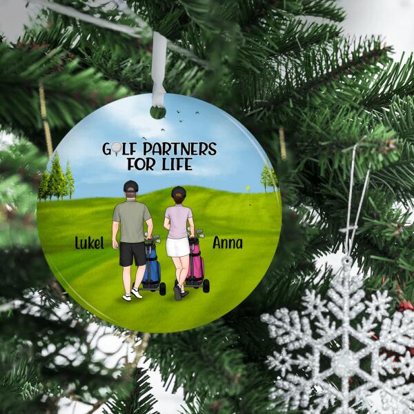 Personalized Ornament, Golf Pushing Cart Partners, Gift for Christmas