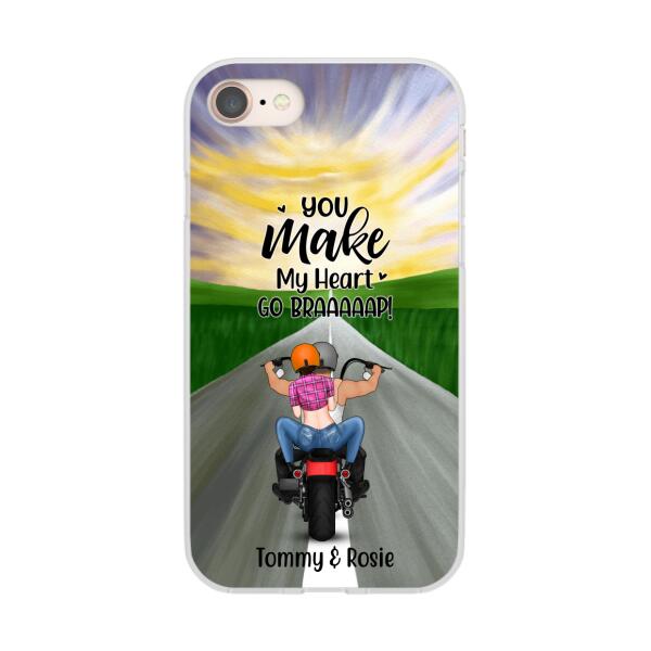 Personalized Phone Case, Motorcycle Couple - Riding Partners For Life, Gift For Motorcycle Lovers