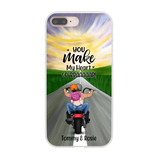 Personalized Phone Case, Motorcycle Couple - Riding Partners For Life, Gift For Motorcycle Lovers