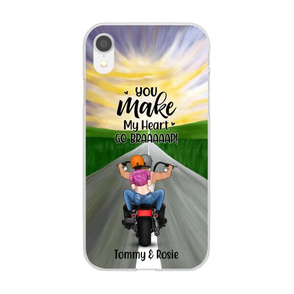 Personalized Phone Case, Motorcycle Couple - Riding Partners For Life, Gift For Motorcycle Lovers