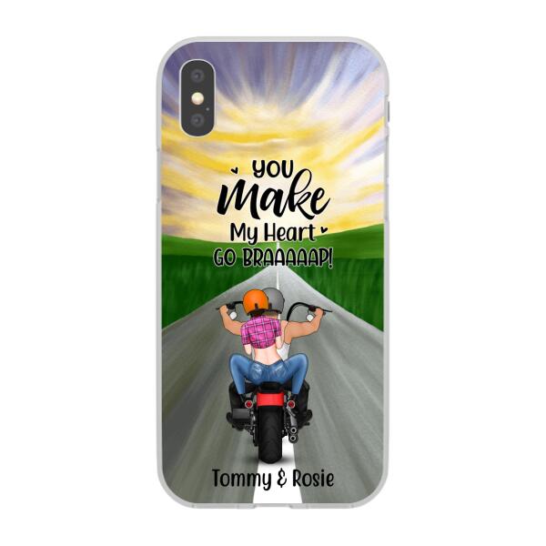 Personalized Phone Case, Motorcycle Couple - Riding Partners For Life, Gift For Motorcycle Lovers