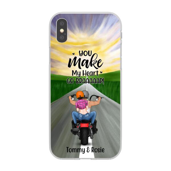 Personalized Phone Case, Motorcycle Couple - Riding Partners For Life, Gift For Motorcycle Lovers