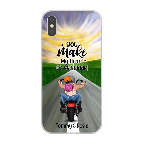 Personalized Phone Case, Motorcycle Couple - Riding Partners For Life, Gift For Motorcycle Lovers