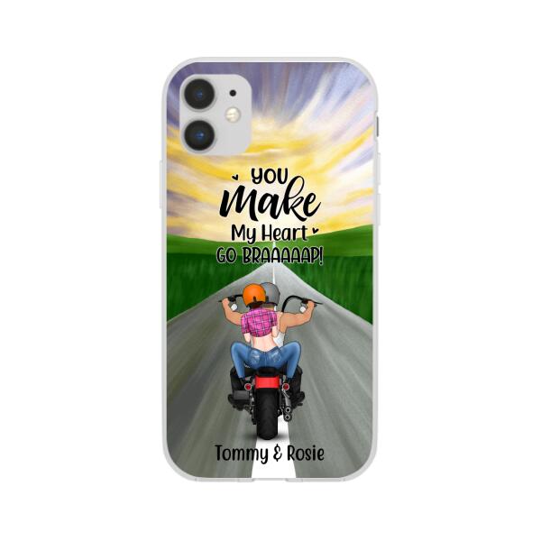 Personalized Phone Case, Motorcycle Couple - Riding Partners For Life, Gift For Motorcycle Lovers