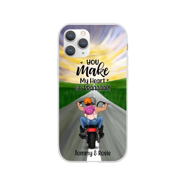 Personalized Phone Case, Motorcycle Couple - Riding Partners For Life, Gift For Motorcycle Lovers